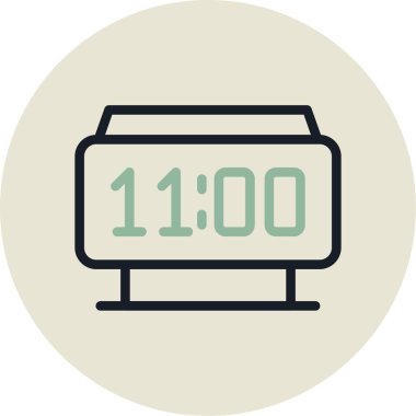 Saat. Web simgesi basit illüstrasyon