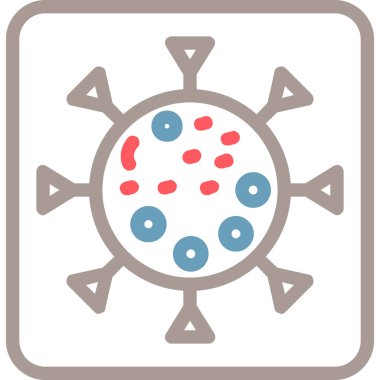 Kişisel ve ticari kullanım için virüs vektör simgesi simgesi vektör çizimi..