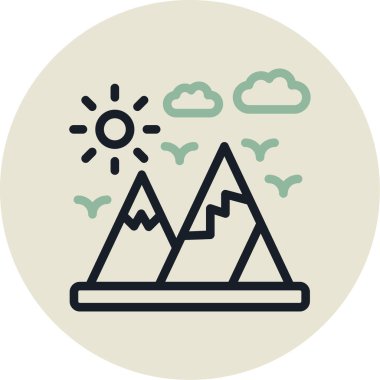 Dağ. Web simgesi basit tasarım