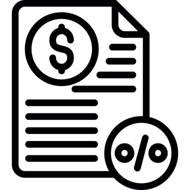 Fatura işletmesi finans simgesi ana hatlar biçiminde