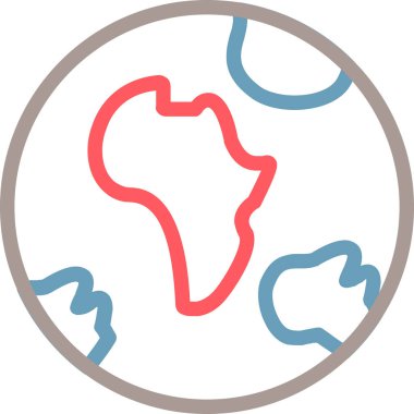 Afrika haritası, vektör çizimi