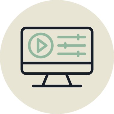 vektör lcd simgesi illüstrasyonu