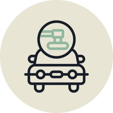 araba simgesi vektör illüstrasyonu