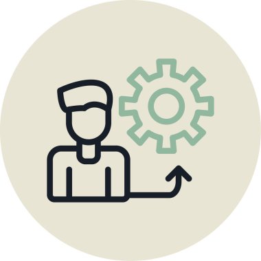 İnsan simgesinin vektör illüstrasyonu