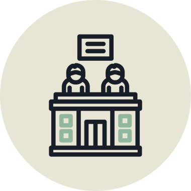 İş binası. Basit resimleme