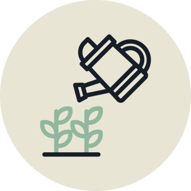 Bahçe ikonu, vektör illüstrasyonu