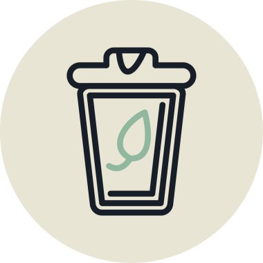 Çöp kutusu simgesini geri dönüştür. Basit tasarım.