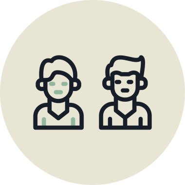 İnsanlar. Web simgesi basit illüstrasyon