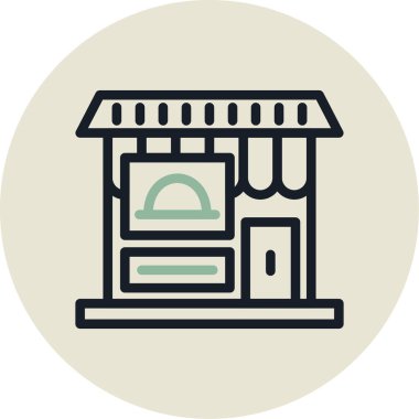 dükkan simgesi vektör illüstrasyonu