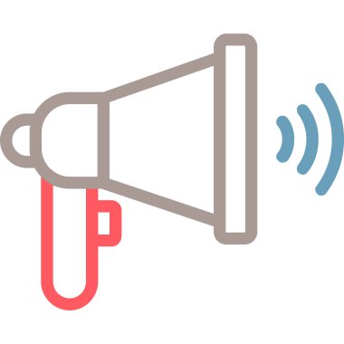 Konuşmacı. Web simgesi basit illüstrasyon