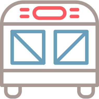 Otobüs. Web simgesi basit illüstrasyon