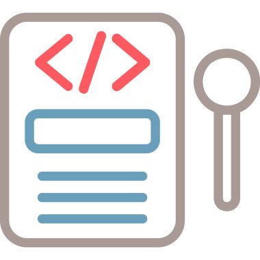 Doldurulmuş ana hat biçiminde kodlama kodu simgesi