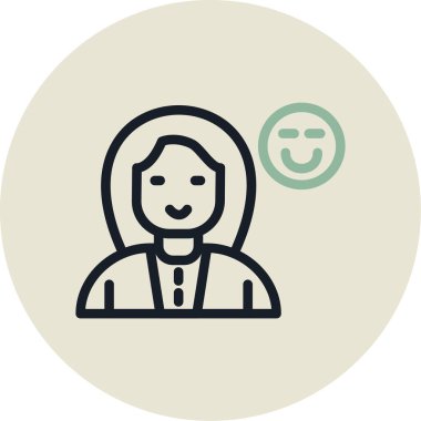 kadın simge vektör illüstrasyonu