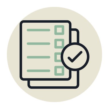 Kontrol listesi. Web simgesi basit illüstrasyon