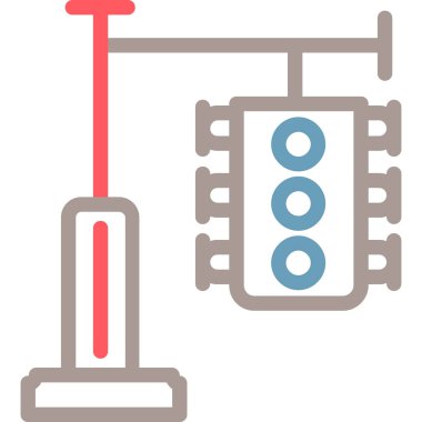 Araba motoru. Basit resimleme