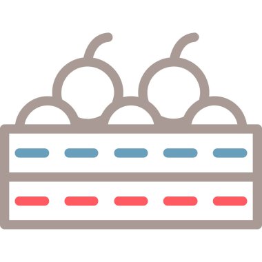 Tavuk yumurtası. Web simgesi vektör illüstrasyonu