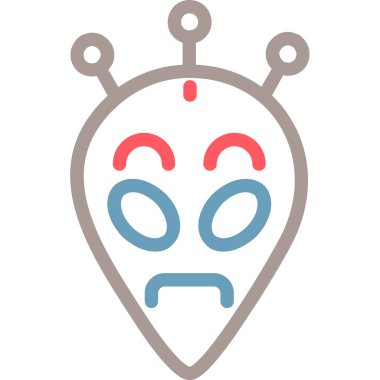 Uzaylı simgesi, vektör illüstrasyonu