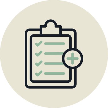 Kontrol listesi simgesi vektör illüstrasyonu