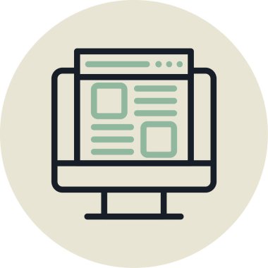 Web sayfası. Basit illüstrasyon