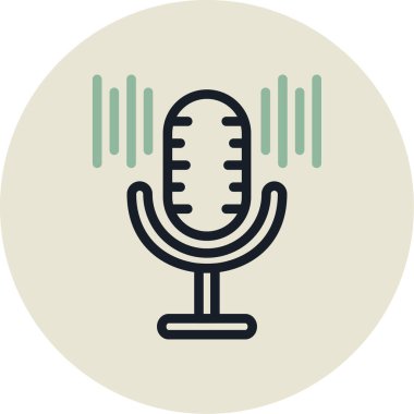 mikrofon simgesi vektör illüstrasyonu