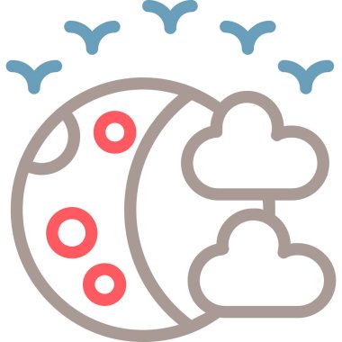 Bulut. Web simgesi basit illüstrasyon