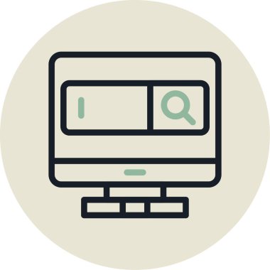 tarayıcı simgesi vektör illüstrasyonu