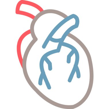 Kalp. Web simgesi basit illüstrasyon