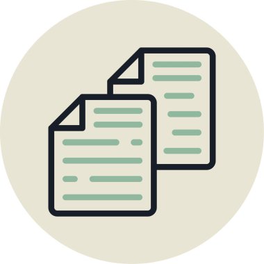 Belge. Web simgesi basit illüstrasyon