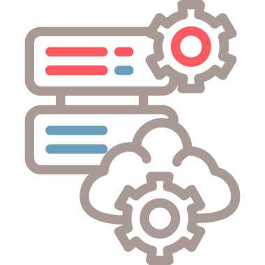 veri bulut hesaplama vektör illüstrasyonu