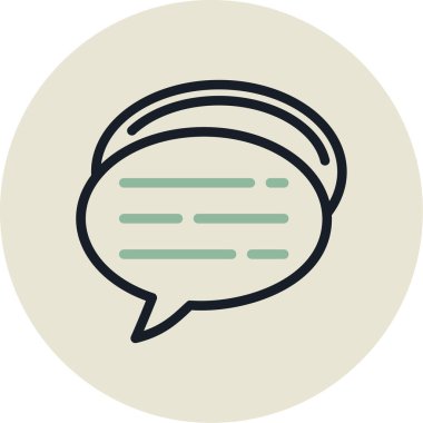 Konuşma baloncukları simgesi, vektör illüstrasyonu