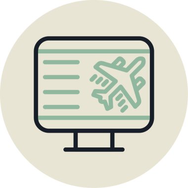 Uçak. Basit bir ikon. İllüstrasyon, web simgesi