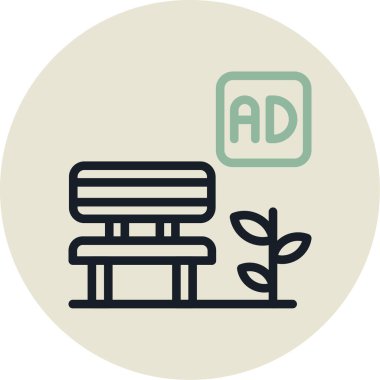 Bir ağaç simgesinin vektör illüstrasyonu