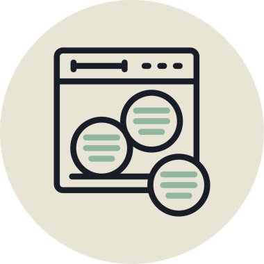 Tarayıcı. Web simgesi basit illüstrasyon