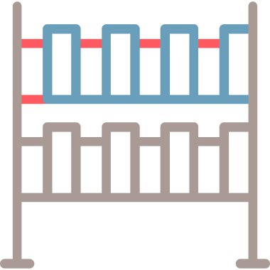 Bariyer. Web simgesi basit illüstrasyon
