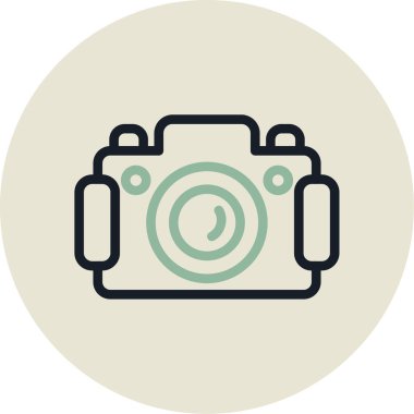 kamera simgesi vektör illüstrasyonu