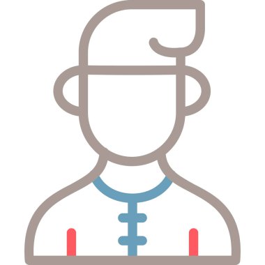 Doktor düz simgesi, vektör, illüstrasyon