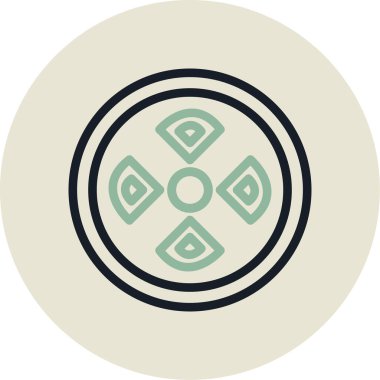 Bir pusula simgesinin vektör illüstrasyonu