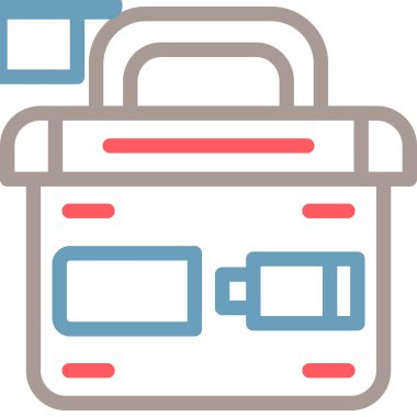 Çanta. Web simgesi basit illüstrasyon