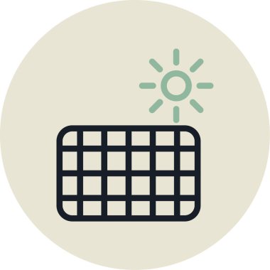 Güneş paneli. Web simgesi