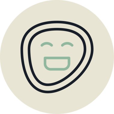 Kadın yüzü. Basit resimleme