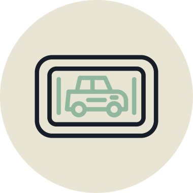 araba simgesi vektör illüstrasyonu