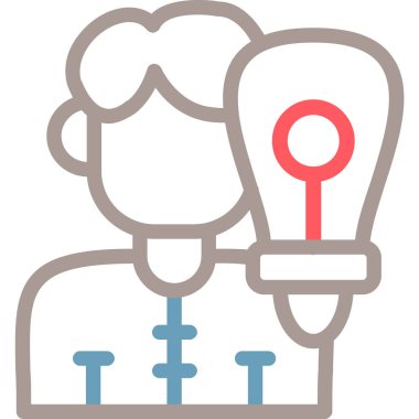 Ampul simgesi. vektör illüstrasyonu