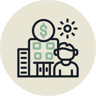 iş simgesi vektör illüstrasyonu