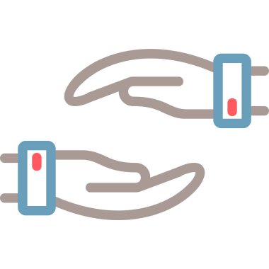 El hapları ikonunun vektör çizimi