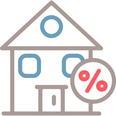 Bir ev simgesinin vektör illüstrasyonu