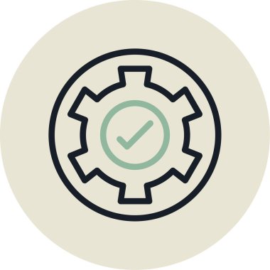 dişli simgesinin vektör illüstrasyonu