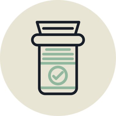 Bir ilaç şişesinin vektör çizimi