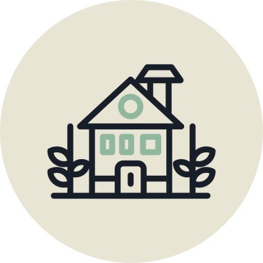 Ev. Web simgesi basit illüstrasyon