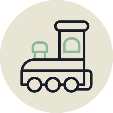 tren simgesi vektör illüstrasyonu