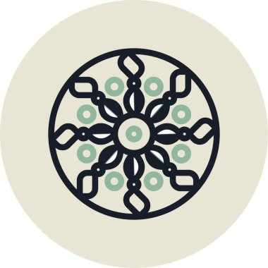 Yuvarlak bir şablonun güzel bir arka planının vektör çizimi